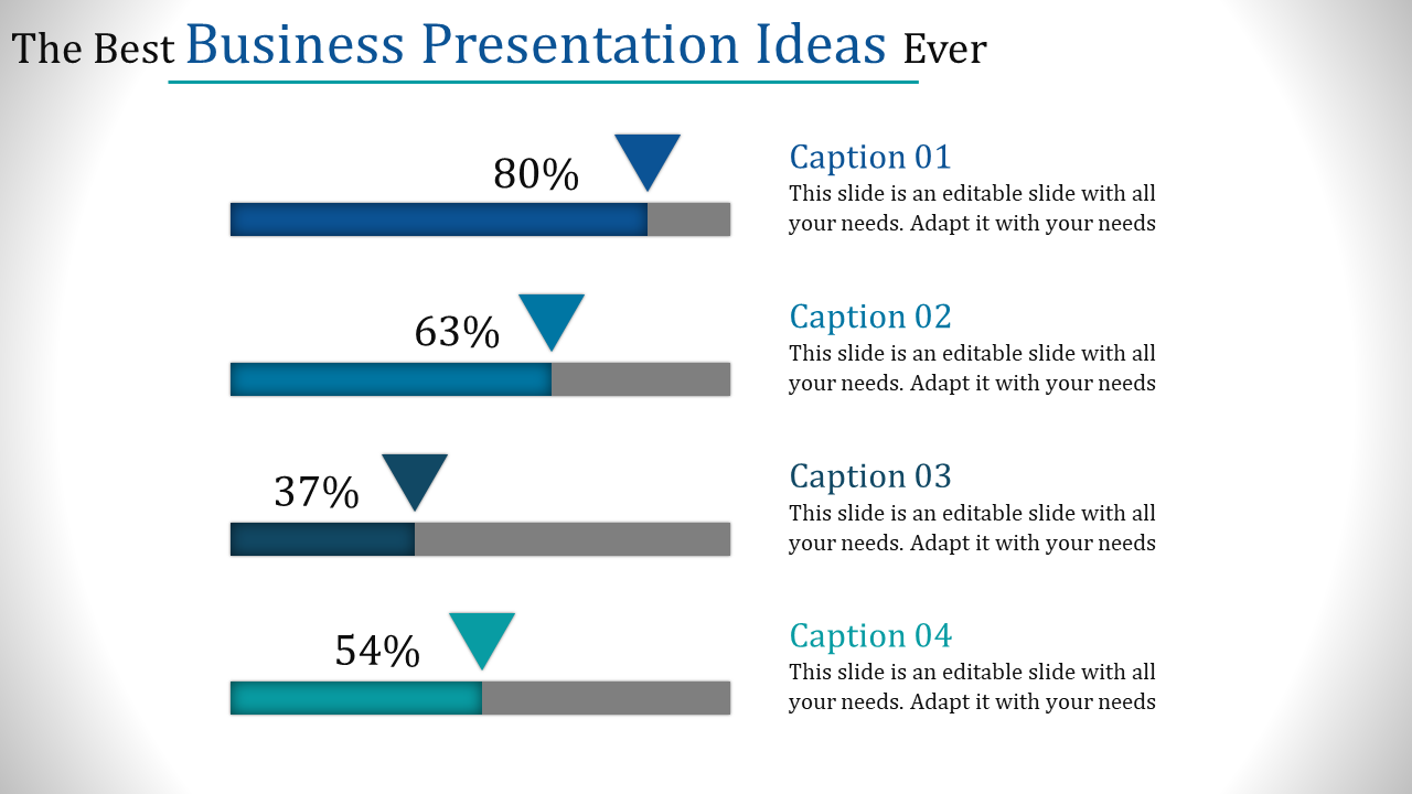 Free - Business Presentation Ideas Templates with Four Nodes